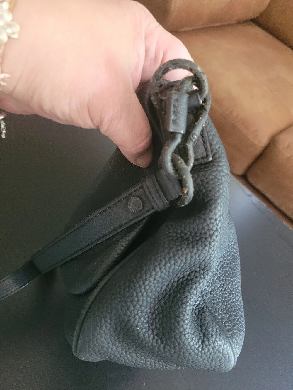 Marc Jacobs Black Leather Crossbody Bag